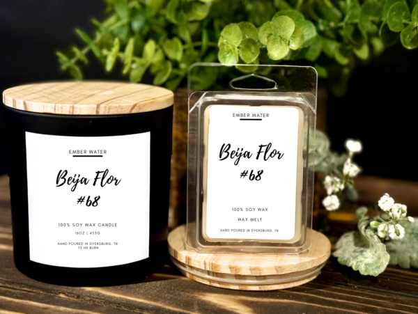Beija Flor (#68) 16 oz 100% Soy Candle  