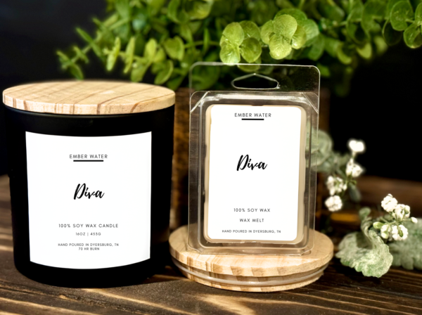 Diva 16 oz 100% Soy Candle  - Image 2