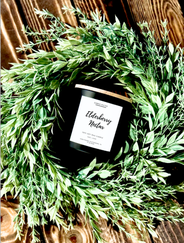 Elderberry Nectar 16 oz 100% Soy Candle  - Image 3