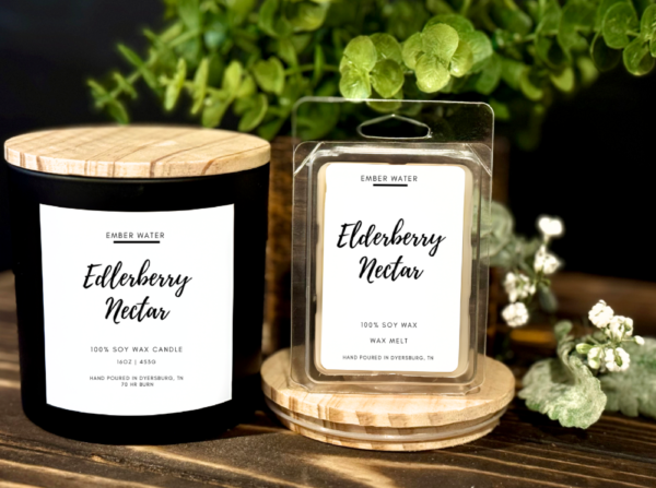 Elderberry Nectar 16 oz 100% Soy Candle  - Image 2