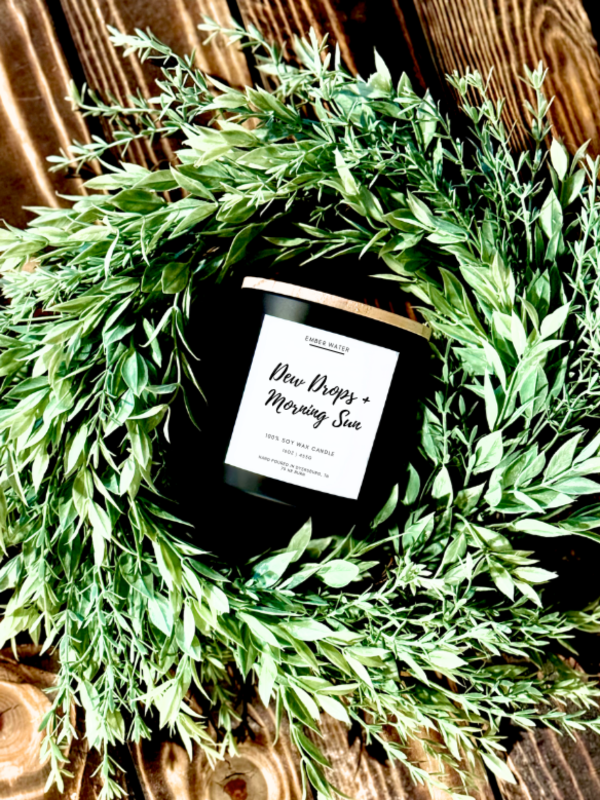 Dew Drops + Morning Sun 16 oz 100% Soy Candle - Image 3
