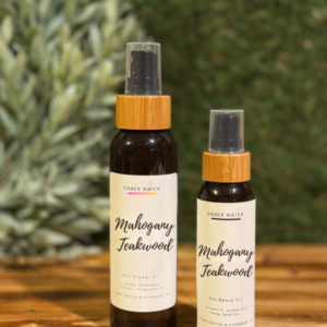 Mahogany Teakwood Shower + Beard Oil