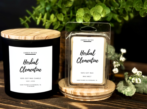 Herbal Clementine 16 oz 100% Soy Candle - Image 2