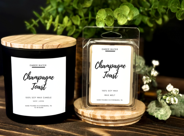 Champagne Toast 16 oz 100% Soy Candle - Image 2