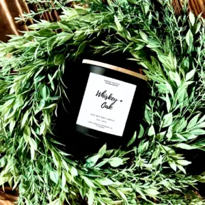Whiskey + Oak 16 oz 100% Soy Candle