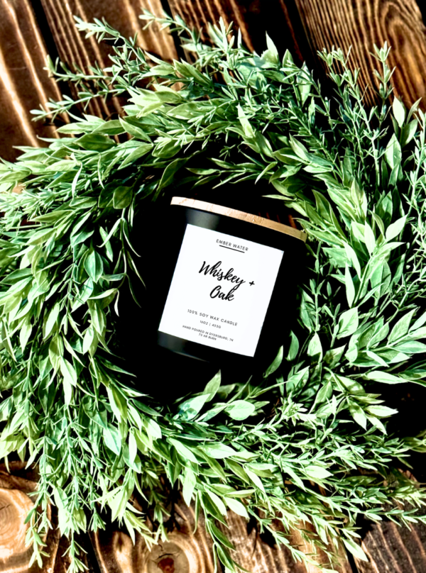 Whiskey + Oak 16 oz 100% Soy Candle