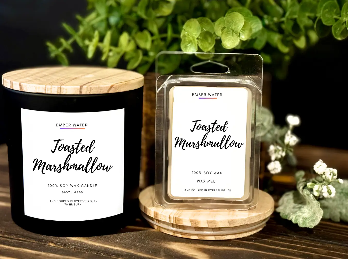 Toasted Marshmallow 16 oz 100% Soy Candle - Image 2