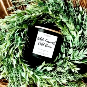 White Caramel Cold Brew 16 oz 100% Soy Candle
