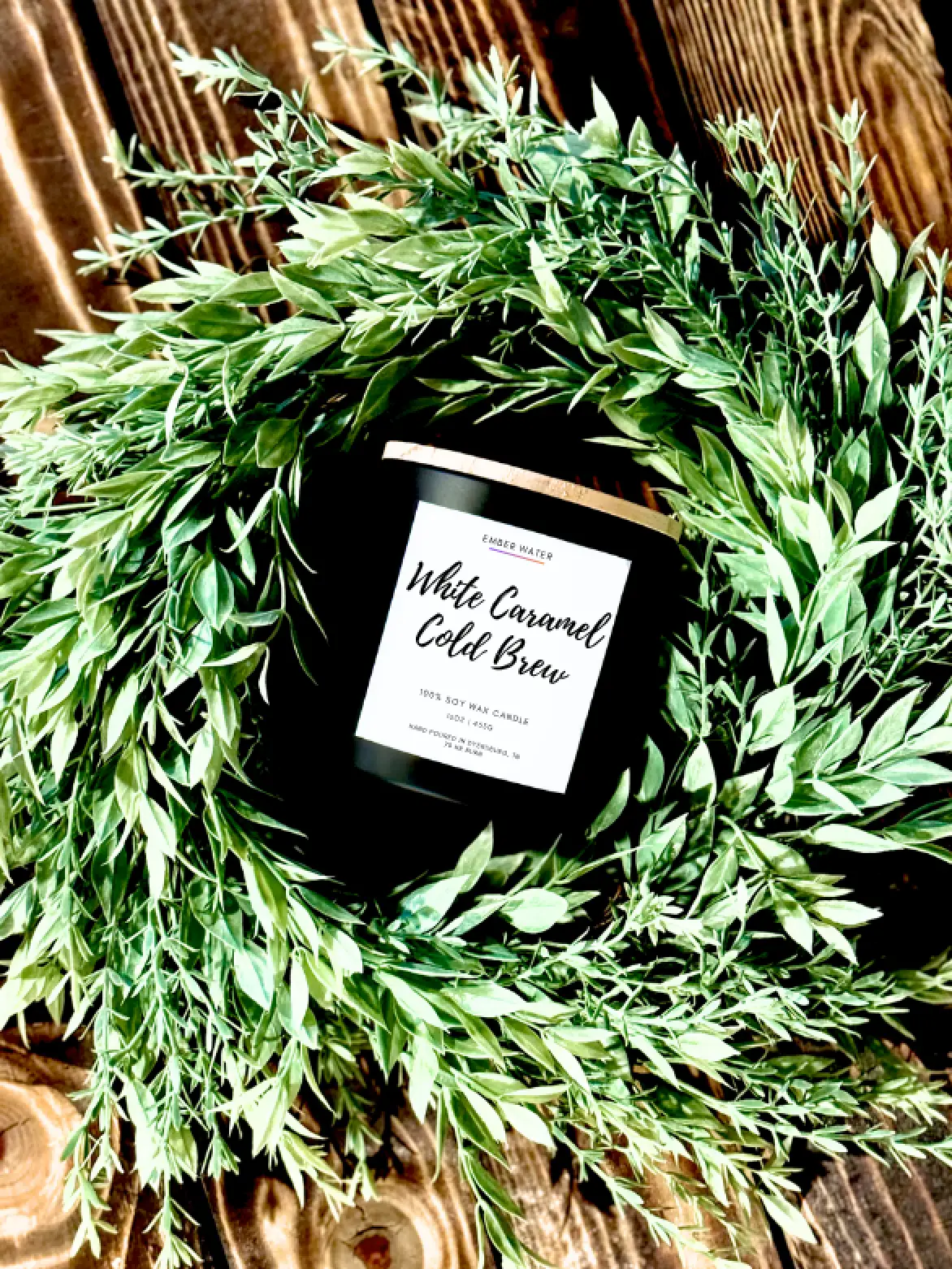 White Caramel Cold Brew 16 oz 100% Soy Candle