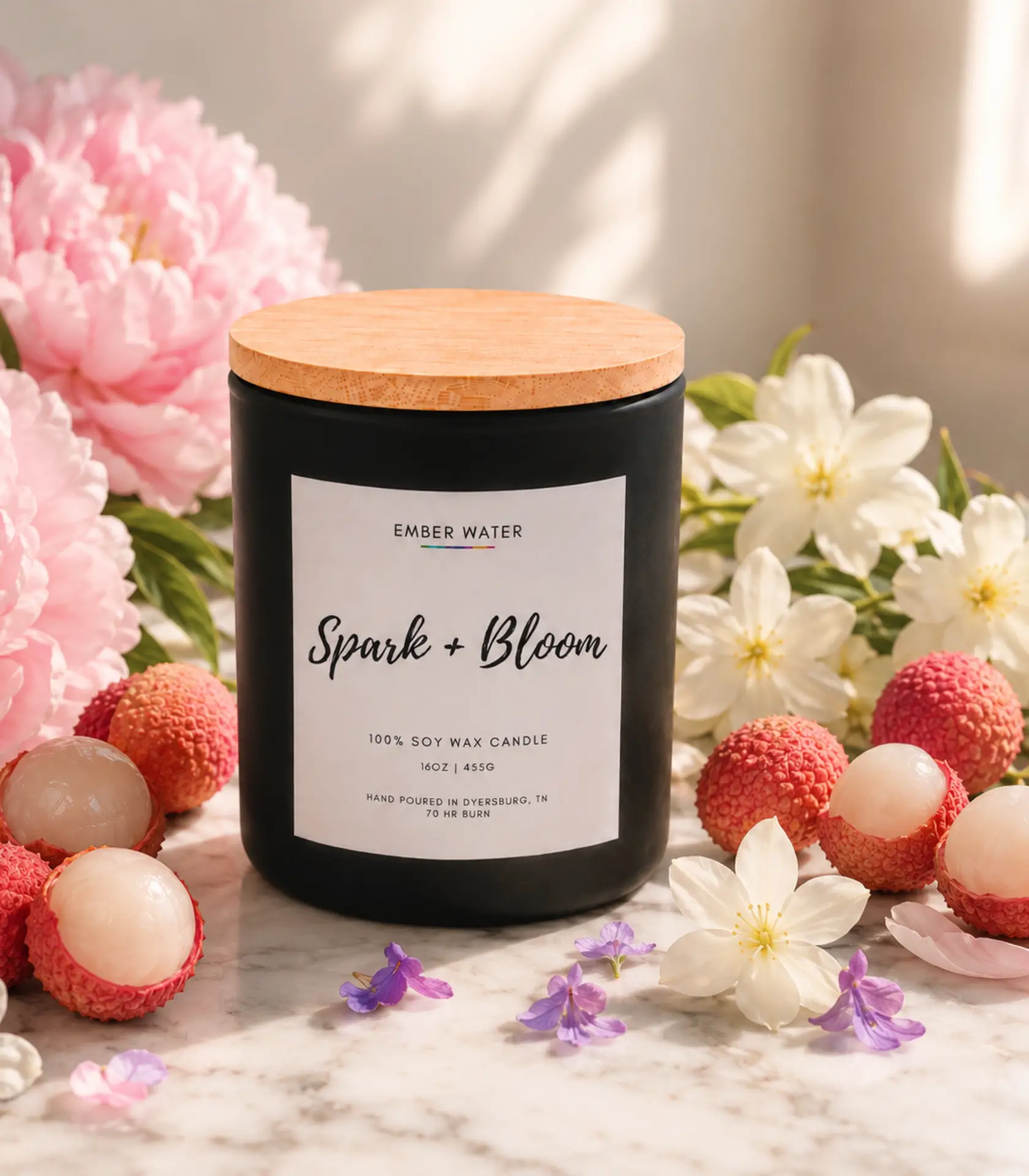 Spark + Bloom 16 oz 100% Soy Candle