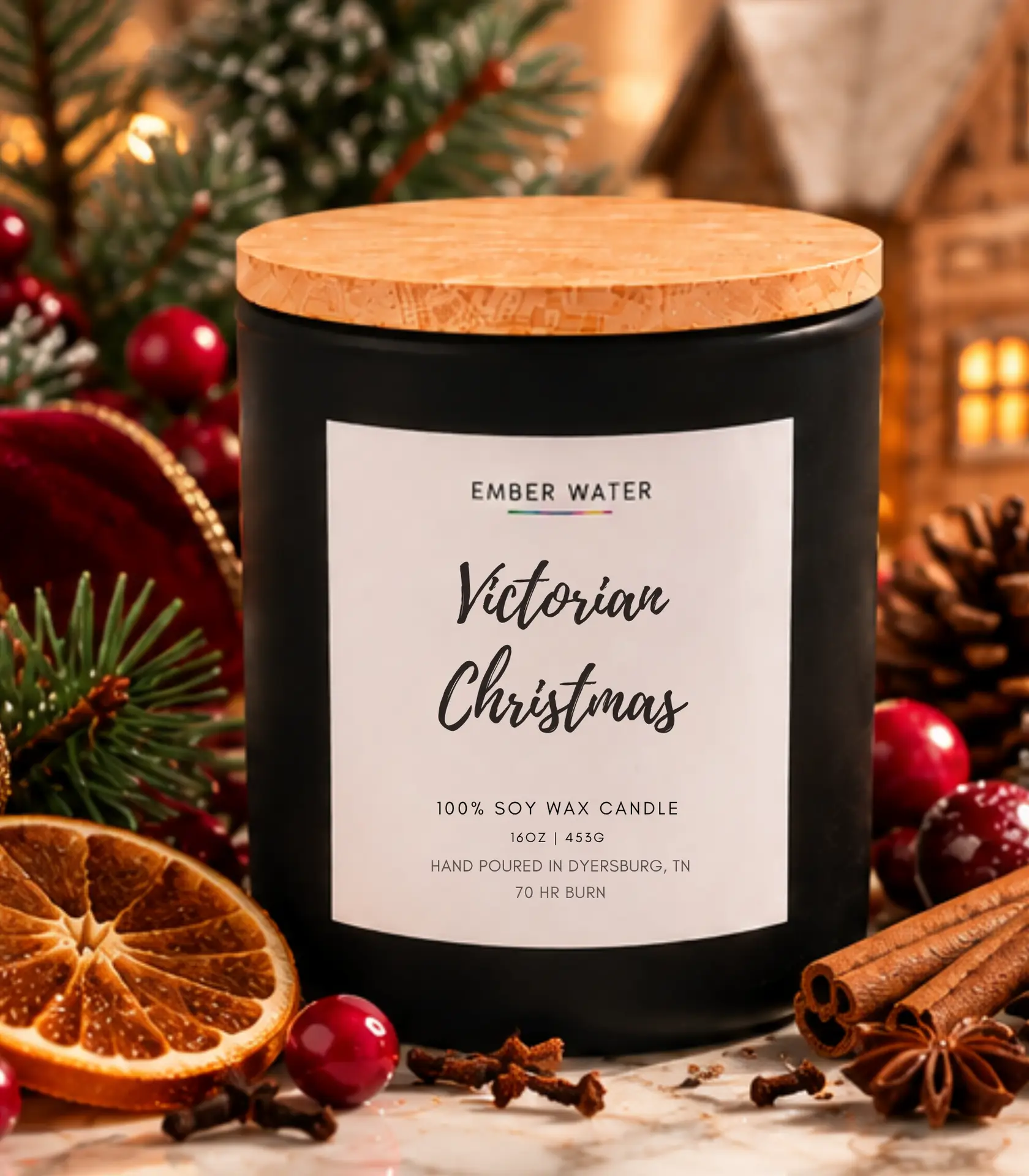 Victorian Christmas 16 oz 100% Soy Candle